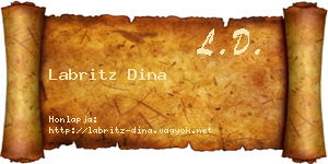 Labritz Dina névjegykártya